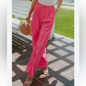 NWOT Flying Monkey Vibrant Pink Women's Wide-Leg Pants